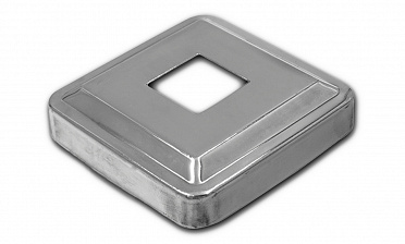 Низ стойки под трубу 20х20 мм, 66х66, высота 16 мм, полированный (AISI 304) k397 купить в Казани Низ стойки под трубу 20х20 мм, 66х66, высота 16 мм, полированный (AISI 304) k397 купить в Казани