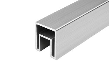 Труба 40х40 мм с пазом 24 х 24 под стекло, 6м, алюминиевый, неанод Фk856-2 AL купить в Казани