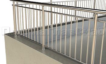 Ограждение кровли с вертикальным заполнением в Казани. Готовые проекты ПерилаГлавСнаб