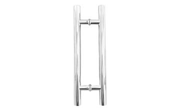 Ручка для стеклянной двери рейлинг двухсторонняя для стекла 8-12 мм, 32х900х1200 мм, полировка t633-1200 PSS купить в Казани