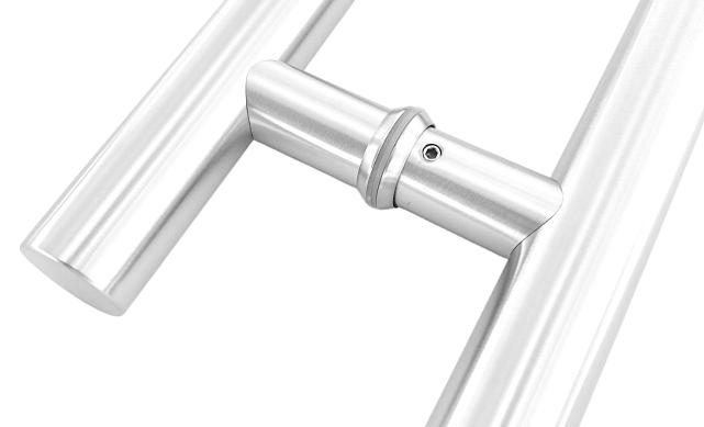 Ручка для стеклянной двери рейлинг двухсторонняя для стекла 8-12 мм, 32х1020х1500 мм, шлиф. t633-1500 SSS  2