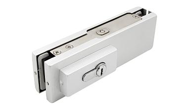 Замок для стеклянной двери угловой с круглым ригелем комплект, под алюминий t150 AL купить в Казани