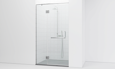 Комплект фурнитуры для душевой перегородки в проеме на профиле с глухим стеклом и дверью t561-1 купить в Казани