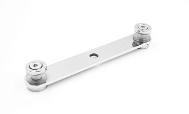 Стеклодержатель пластинчатый штампованный 3хМ8, по центрам 170х4 мм, полированный, шайбы 4 мм штамп., под стекло 6-12 AISI201 k047-6 купить в Казани