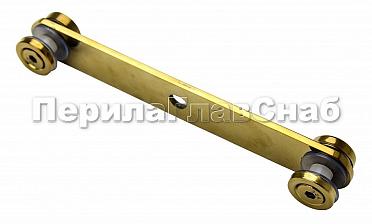 Стеклодержатель пластинчатый 3хМ8, по центрам 170х5 мм, полированный, шайбы 5 мм литые, под стекло 6-12 мм, (AISI 304), под золото Фk023-88 купить в Казани