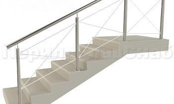 Ограждения из нержавейки. Заполнение из тросиков (нестандартная конфигурация) для крыльца в Казани. Готовые проекты ПерилаГлавСнаб Ограждения из нержавейки. Заполнение из тросиков (нестандартная конфигурация) для крыльца в Казани. Готовые проекты ПерилаГлавСнаб