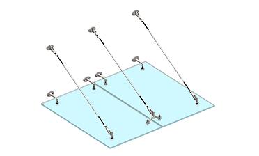 Комплект фурнитуры для козырька 1500х1800 (на вантах/тягах) k671-15-18 купить в Казани