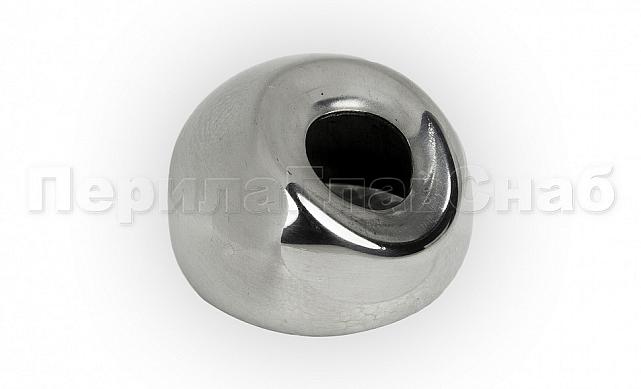 Наконечник штампованный (СПС) косой 30° на трубу Ø32 мм, для поручня Ø38.1-50.8 мм, полированный, нержавеющий, AISI 304, k550 2