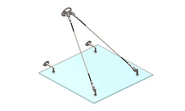 Комплект фурнитуры для козырька с двойным кронштейном стена-тяга 1200х1200 (на вантах/тягах) k671-12-12-2 купить в Казани Комплект фурнитуры для козырька с двойным кронштейном стена-тяга 1200х1200 (на вантах/тягах) k671-12-12-2 купить в Казани