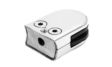 Стеклодержатель штампованный под стекло 8мм (4+4 мм), под стойку Ø38.1 мм 40х22х54, полированный (AISI 304) k538-2 купить в Казани