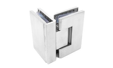 Петля для душевой стекло-стекло 90х55 мм, 90°, нержавеющая сталь AISI 304, шлифованная t304-2 SSS купить в Казани