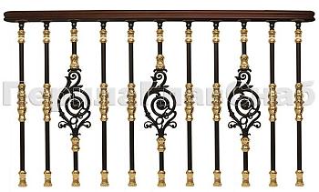 Латунные перила для лестниц серии – Намибия L07 в Казани. Готовые проекты ПерилаГлавСнаб