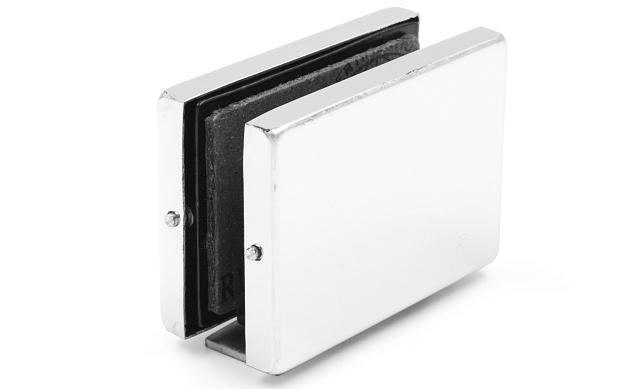 Коннектор стена-стекло с монтажной пластиной, полированный, вырез 09 t192 PSS