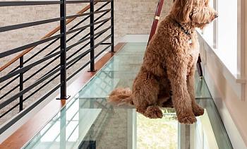 Стеклянный пол на площадке в частном доме в Казани. Готовые проекты ПерилаГлавСнаб