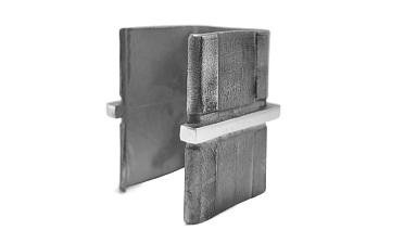 Соединитель для поручня 40х40 мм с пазом, полированный (AISI 304) Фk545-2 купить в Казани