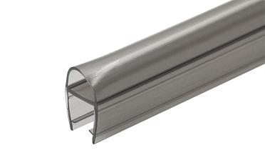 Уплотнитель для стекла 8мм, полупрозрачный черный, дверь-стекло 2,2 м t212-2 BL купить в Казани