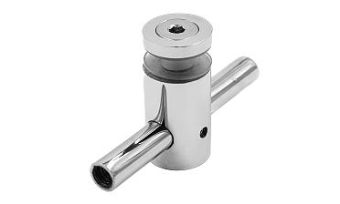 Спайдерный стеклодержатель для стекла 10 мм (5+5 мм), полированный, регулируемый (AISI 201) k215 купить в Казани