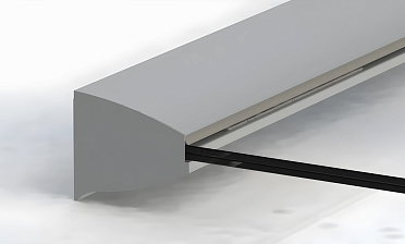 Комплект профиля козырькового анодированного, для стекла 16 мм (8+8 мм), 1500 мм  k300-16-1500 купить в Казани