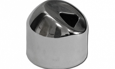 Наконечник штампованный (СПС) косой 30° на трубу Ø25 мм, для поручня Ø38.1 мм, полированный, нержавеющий, AISI 201, k072-3 купить в Казани Наконечник штампованный (СПС) косой 30° на трубу Ø25 мм, для поручня Ø38.1 мм, полированный, нержавеющий, AISI 201, k072-3 купить в Казани