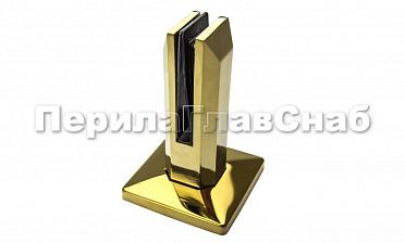 Стеклодержатель литой напольный, плоский 50х50х160 мм, полированный, под золото (AISI 304) Фk275-88 купить в Казани