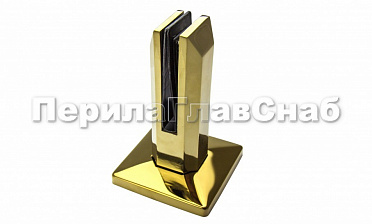 Стеклодержатель литой напольный, плоский 50х50х160 мм, полированный, под золото (AISI 304) Фk275-88 купить в Казани
