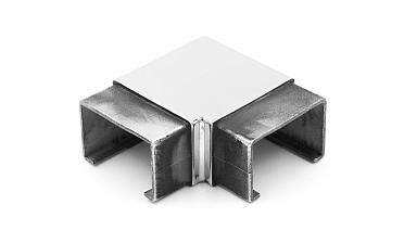 Отвод для поручня с пазом 40х60 мм, полированный (AISI 304) k542 купить в Казани