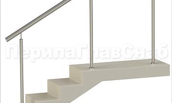 Нержавеющие ограждения без ригелей для крыльца в Казани. Готовые проекты ПерилаГлавСнаб