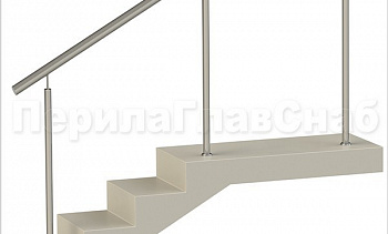 Нержавеющие ограждения без ригелей для крыльца в Казани. Готовые проекты ПерилаГлавСнаб