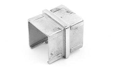 Соединитель для поручня с пазом 40х40 мм, полированный, (AISI 304) k545 купить в Казани