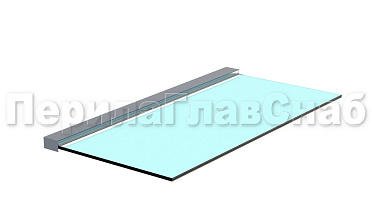 Козырек на алюминиевом профиле ,вынос до 950мм k671-100-1.2 купить в Казани Козырек на алюминиевом профиле ,вынос до 950мм k671-100-1.2 купить в Казани