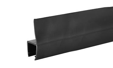 Уплотнитель для стекла 8 мм, непрозрачный черный, 180°, стекло-стекло 2200 мм t204-2 BL-U купить в Казани