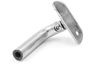 Держатель поручня выносной на стойку, с регул. ложементом под Ø38.1 мм, резьба внутр. М8, шлифованный, (aisi 304) k261-2 купить в Казани