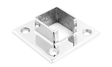 Фланец для трубы с пазом 40х40 мм, полированный, литой (AISI 304) k554 купить в Казани