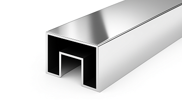 Труба Prima3+, 40х60х1.5 мм, с пазом 24х24мм под стекло, полировка 600GRIT, AISI 201 k824-5 купить в Казани Труба Prima3+, 40х60х1.5 мм, с пазом 24х24мм под стекло, полировка 600GRIT, AISI 201 k824-5 купить в Казани