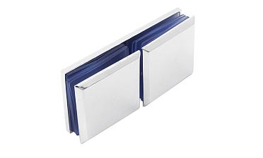 Коннектор для душевой кабины стекло-стекло 180° 45х45 мм латунь-хром, полированный t734 PC купить в Казани