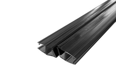 Комплект уплотнителей для стекла 8мм (2 шт.), стекло-стекло, с магнитом 135°, 2,2 м.черный прозрачный t208 BL купить в Казани