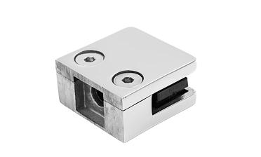 Стеклодержатель литой квадратный с вставками под стекло 8-10 мм, 4+4, на плоскость 41х22х42, полированный (AISI 304) k003-10 купить в Казани