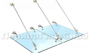 Комплект фурнитуры для козырька 1200х1800 (на вантах/тягах) k671-12-18 купить в Казани