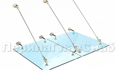 Комплект фурнитуры для козырька 1200х1800 (на вантах/тягах) k671-12-18 купить в Казани Комплект фурнитуры для козырька 1200х1800 (на вантах/тягах) k671-12-18 купить в Казани