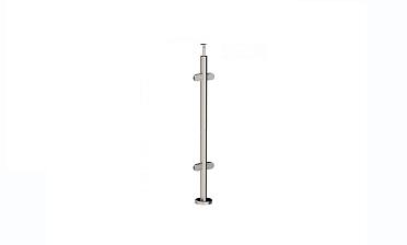 Стойка круглая Ø38.1: 4 штамп. стеклодержателя, полированная, высота 950 мм (AISI 201) k728 купить в Казани