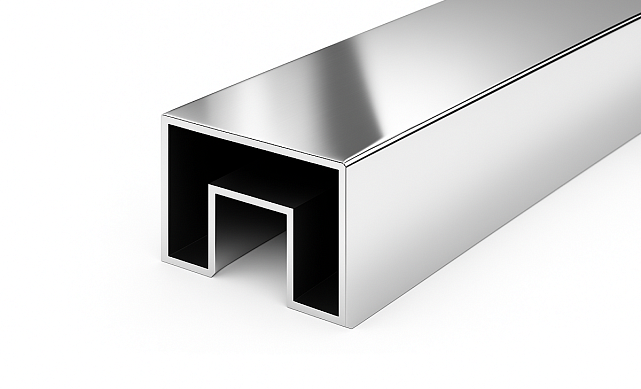 Труба 40х60, с пазом 24х24, полированная, AISI 304 k824-3