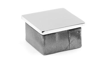 Заглушка для профильной трубы 40х40 мм, литая, полированная, хром (AISI 304) k224-3 купить в Казани