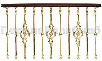 Латунные перила для лестниц серии – Деметра L05 в Казани. Готовые проекты ПерилаГлавСнаб