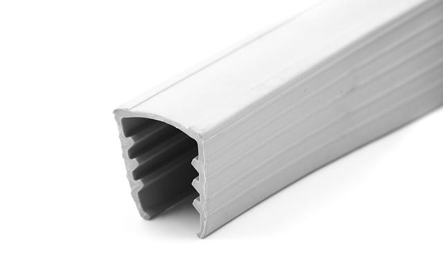 Уплотнитель в поручень с пазом 27х30 для стекла 10+10мм, EPDM СЕРЫЙ Фk308-G 2