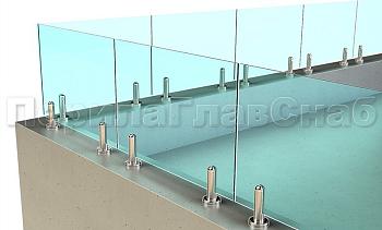 Ограждение для кровли на несущем стекле и министойках в Казани. Готовые проекты ПерилаГлавСнаб