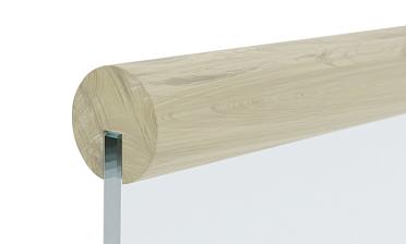 Поручень деревянный из Дуба Ø50мм С ПАЗОМ, премиум Ф-1163 купить в Казани