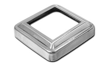 Низ стойки фигурный под трубу 40х40 мм, 64.5х64.5, высота 15 мм, полированный (AISI 304) k396 купить в Казани