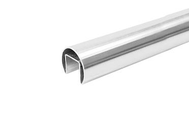 Труба Ø48.3 мм, с пазом 27х30 мм, шлифованная (AISI 201) k822-2 купить в Казани