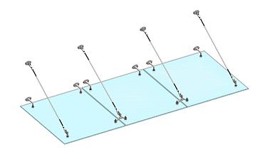 Комплект фурнитуры для козырька 1500х3700 (на вантах/тягах) k671-15-37 купить в Казани