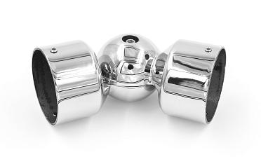 Поворот литой, внешний, регулируемый, "шар", под Ø50.8 мм, полированный AISI 304 k262 купить в Казани